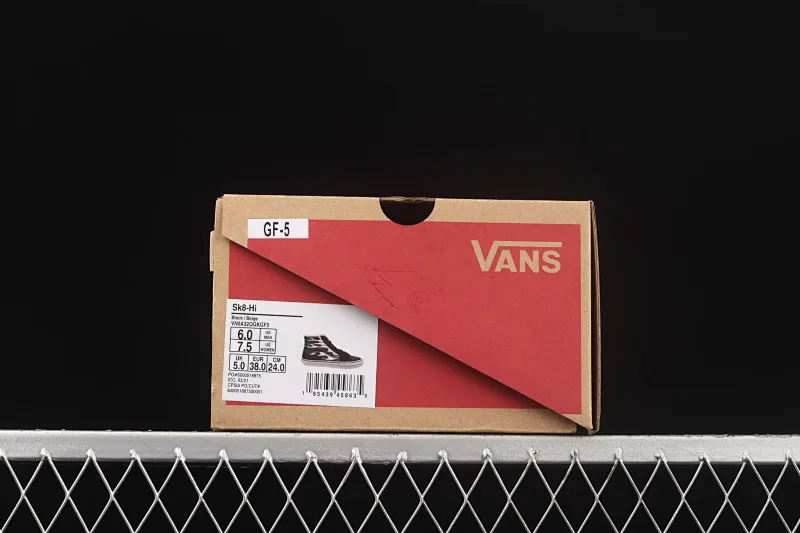 All categories Vans Vans series Vans Hi Vans high-top plus velvet Vans Sk8-Hi Flame Vans black and white flame plus velvet high-top trendy casual skateboard shoes VN0A32QGKGF5